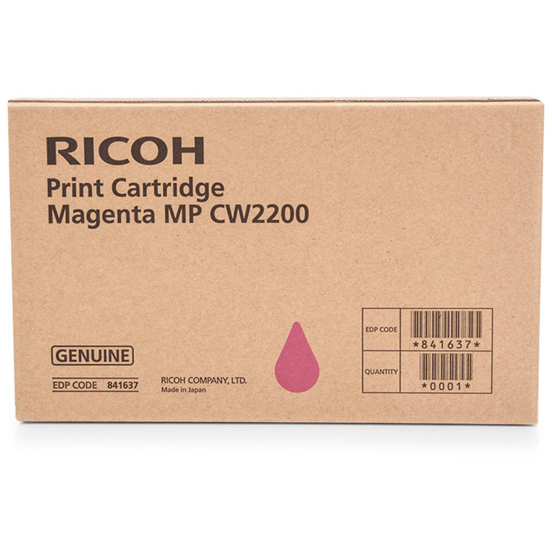 Original Ricoh 841637 Magenta Ink Cartridge (841637 841641)