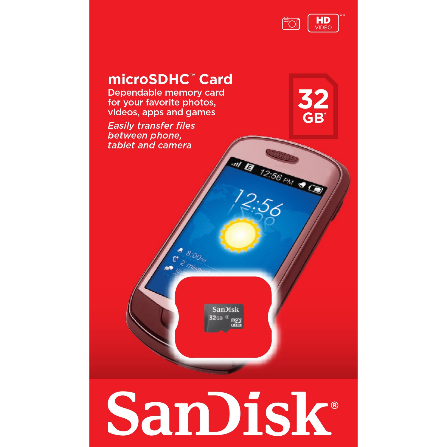 Original SanDisk Class 4 32GB MicroSDHC Memory Card (SDSDQM-032G-B35)