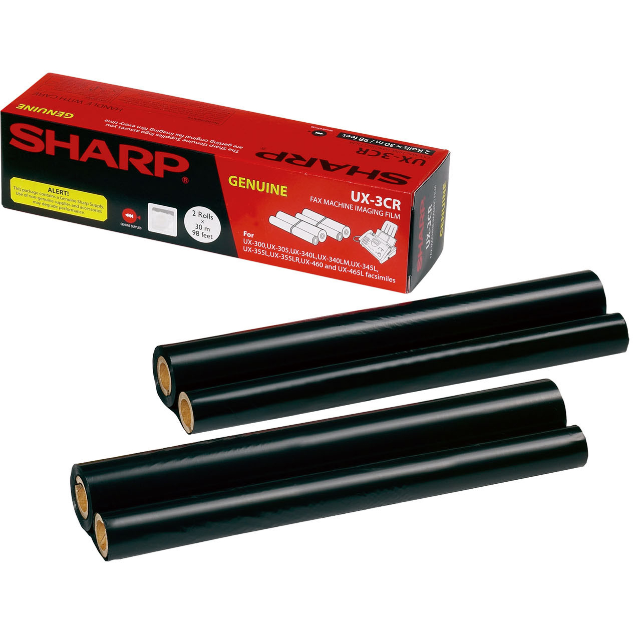 Original Sharp UX3CR Black Twin Pack Ink Film Thermal Ribbons (UX3CR)