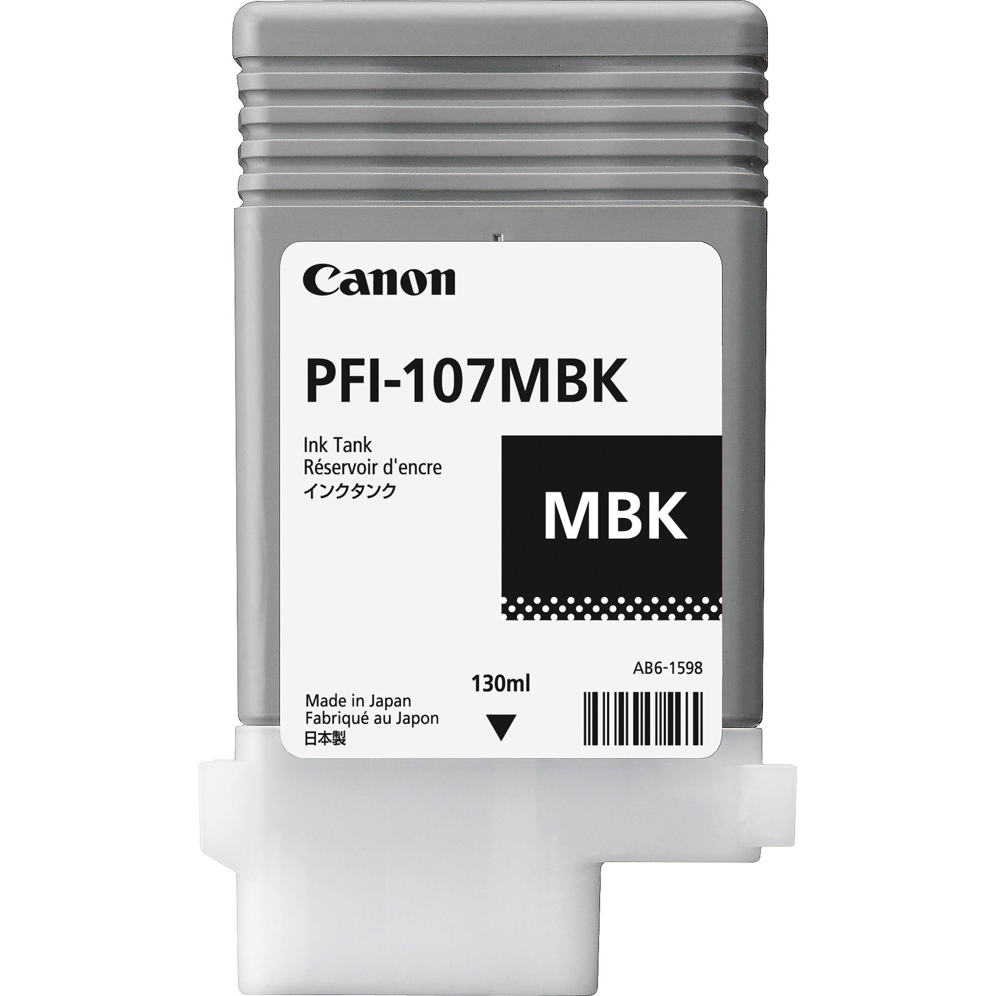 Original Canon PFI-107MBK Matte Black Ink Cartridge (6704B001AA)