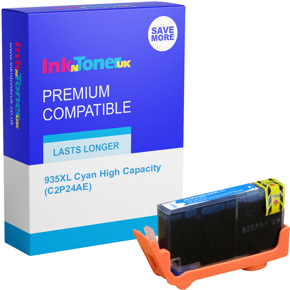 Premium Compatible HP 935XL Cyan High Capacity Ink Cartridge (C2P24AE)