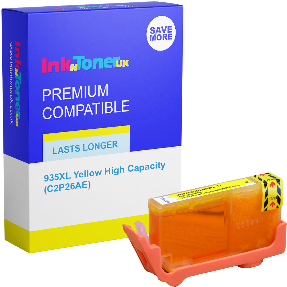 Premium Compatible HP 935XL Yellow High Capacity Ink Cartridge (C2P26AE)