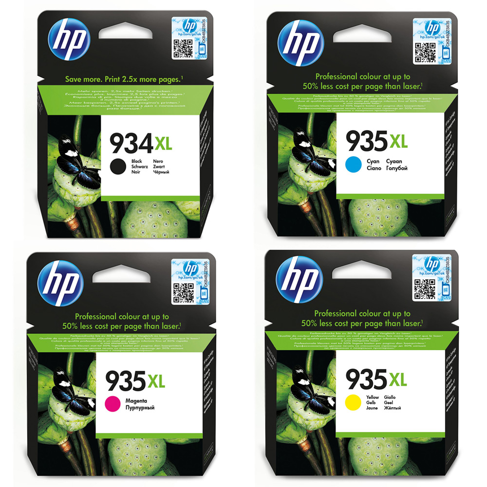 Original HP 934XL / 935XL CMYK Multipack High Capacity Ink Cartridges (C2P23AE/ C2P24AE/ C2P25AE/ C2P26AE)