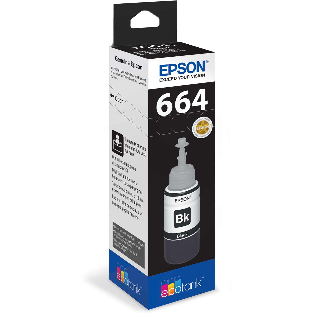 Original Epson 664 Black Ink Bottle (C13T664140)