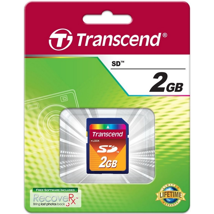 Original Transcend 2GB SD Memory Card (TS2GSDC)