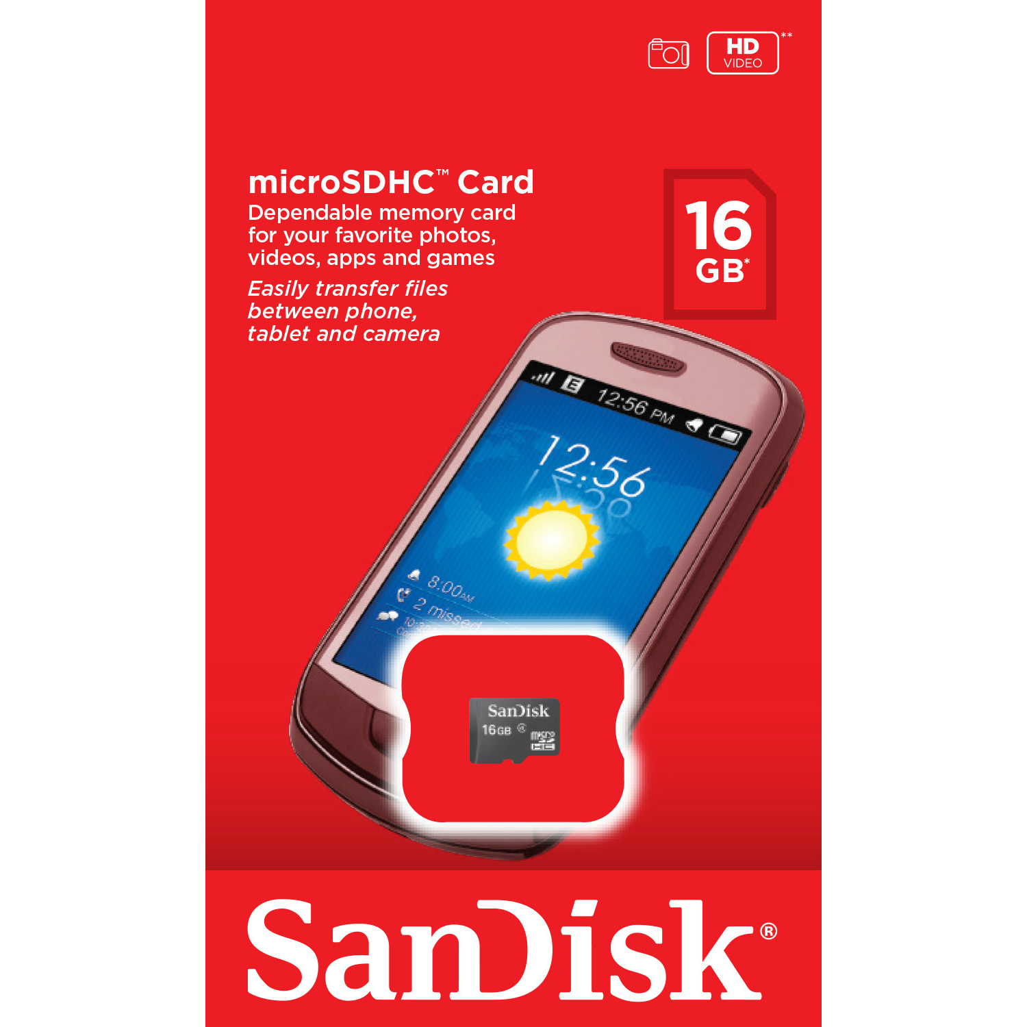 Original SanDisk Class 4 16GB MicroSDHC Memory Card (SDSDQM-016G-B35)