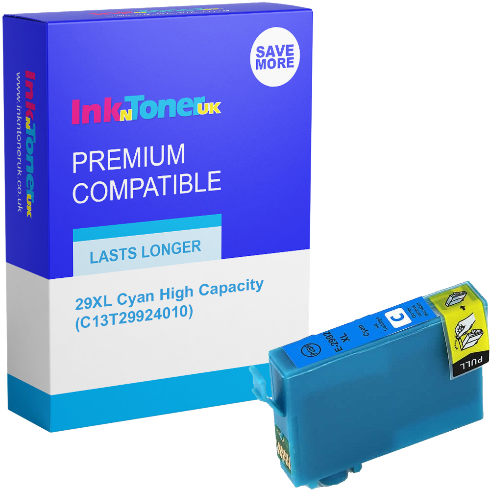 Premium Compatible Epson 29XL Cyan High Capacity Ink Cartridge (C13T29924010) T2992 Strawberry