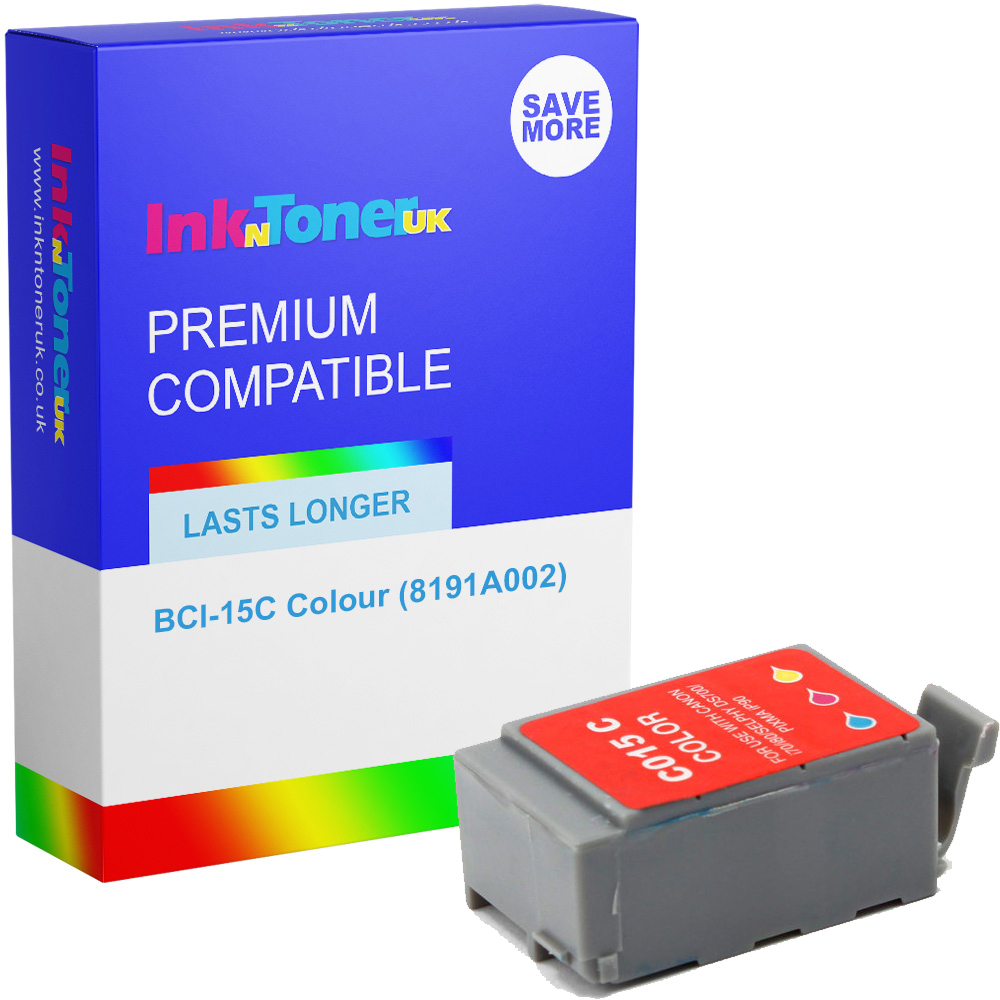 Premium Compatible Canon BCI-15C Colour Ink Cartridge (8191A002)