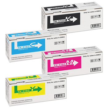Original Kyocera TK-5160 CMYK Multipack Toner Cartridges (1T02NT0NL0/ 1T02NTCNL0/ 1T02NTBNL0/ 1T02NTANL0)