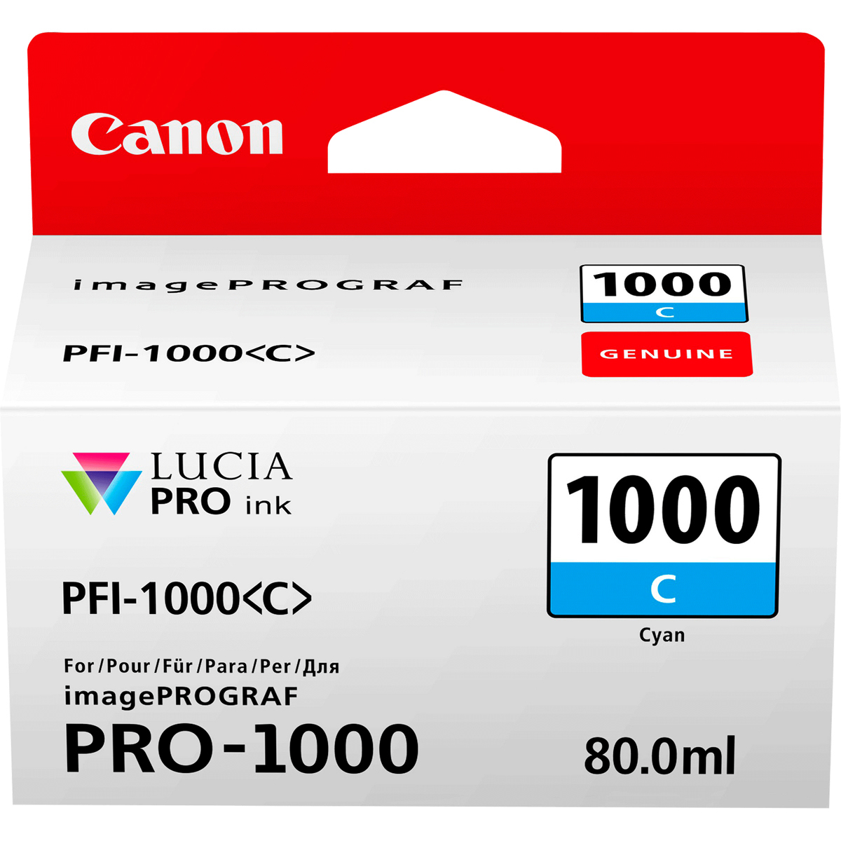 Original Canon PFI-1000C Cyan Ink Cartridge (0547C001AA)
