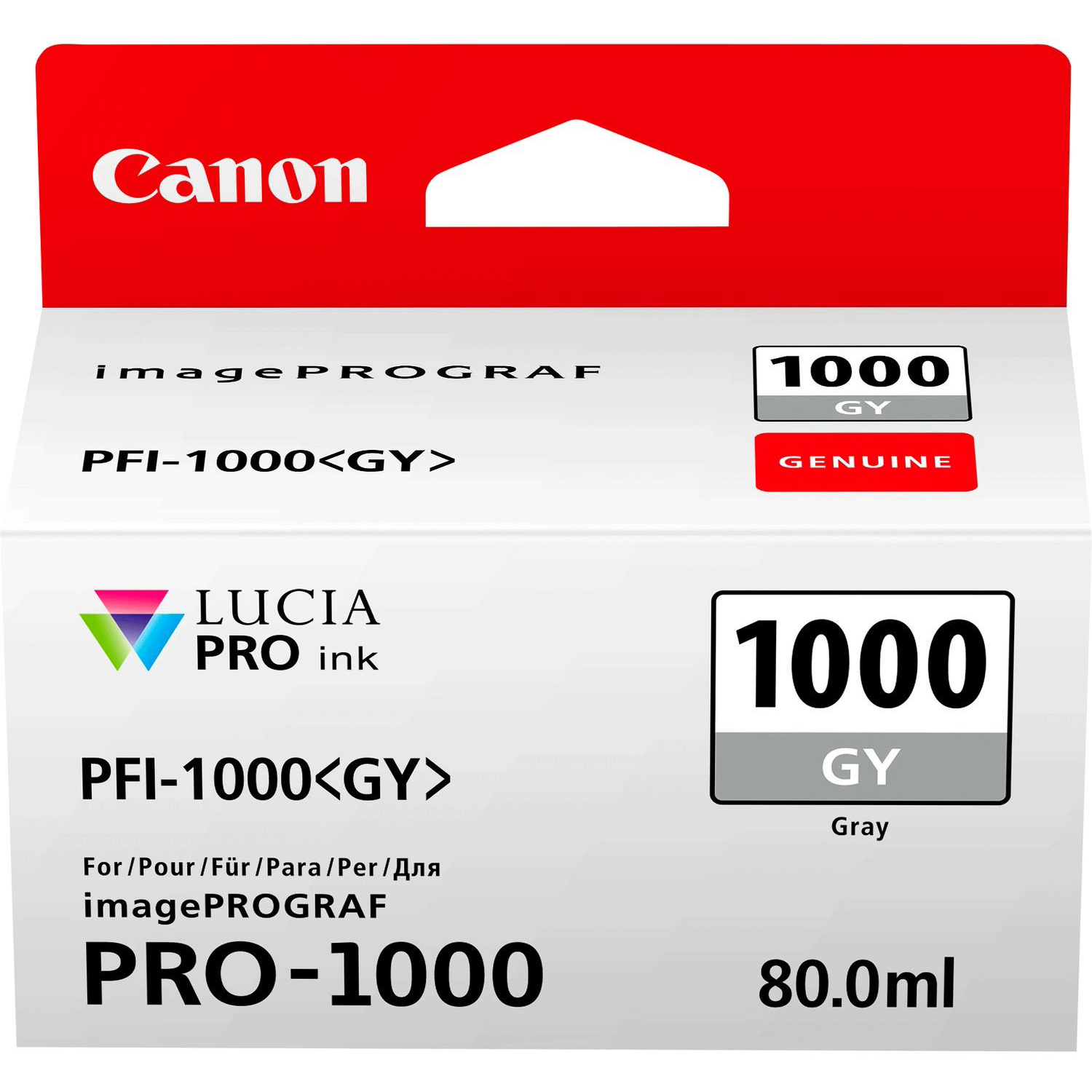 Original Canon PFI-1000GY Grey Ink Cartridge (0552C001AA)
