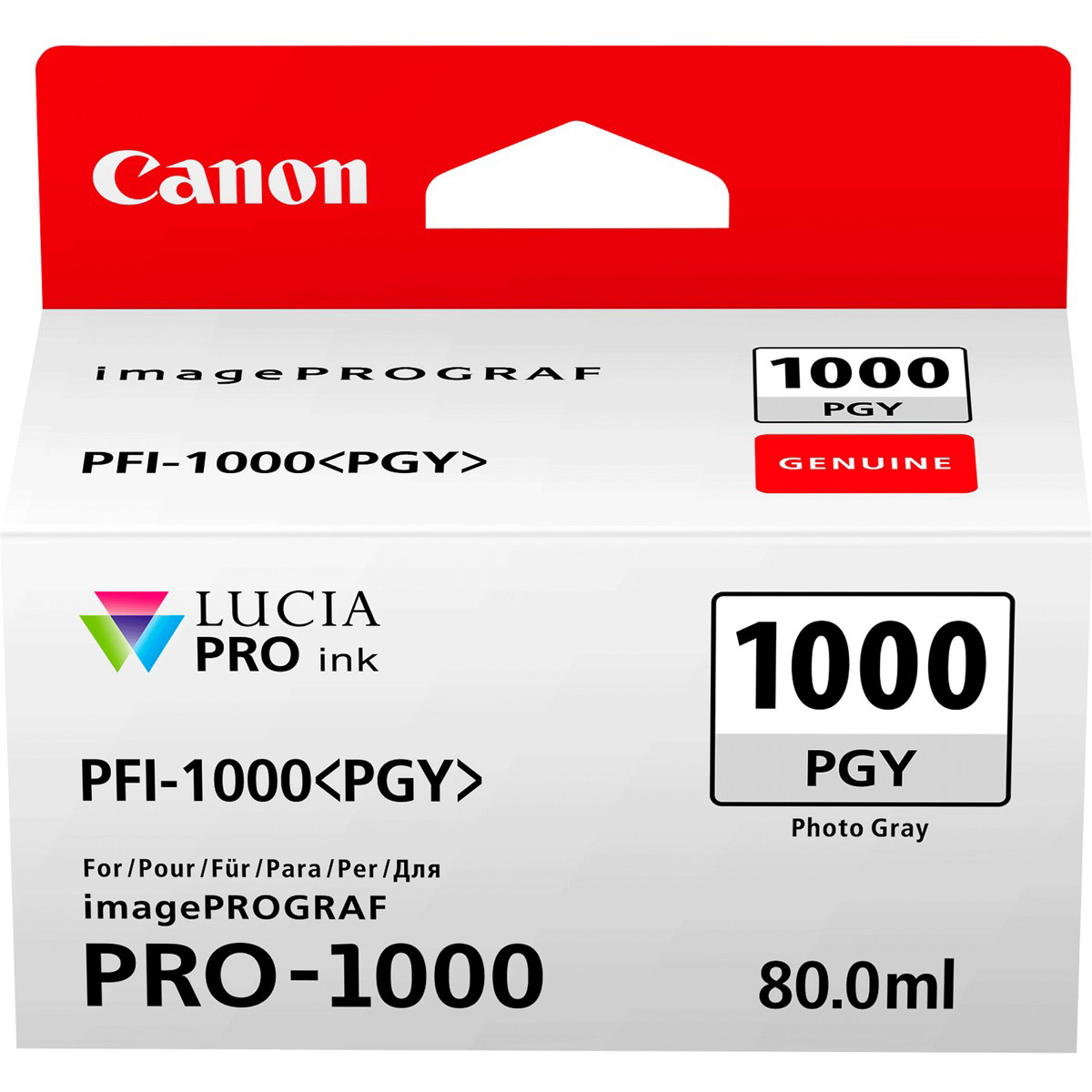 Original Canon PFI-1000PGY Photo Grey Ink Cartridge (0553C001AA)