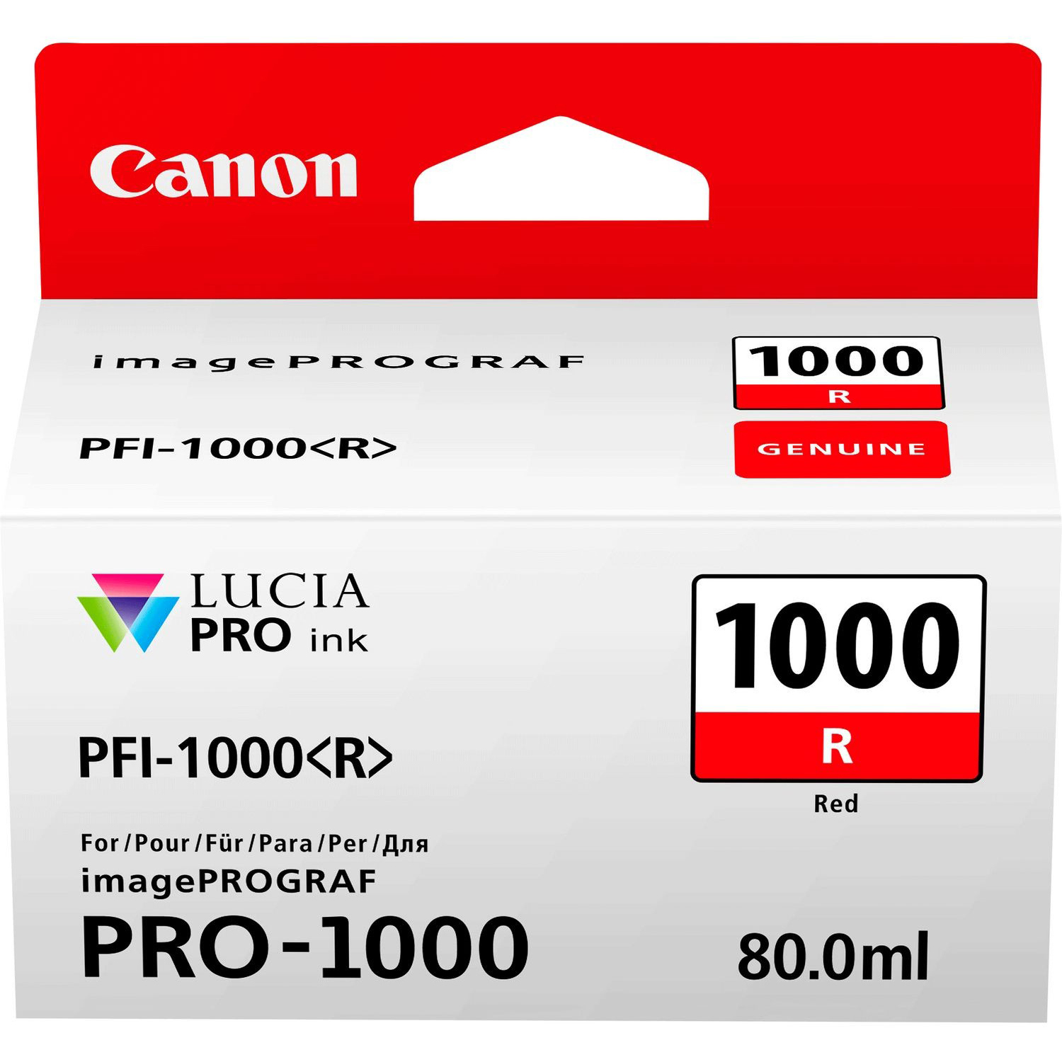 Original Canon PFI-1000R Red Ink Cartridge (0554C001AA)