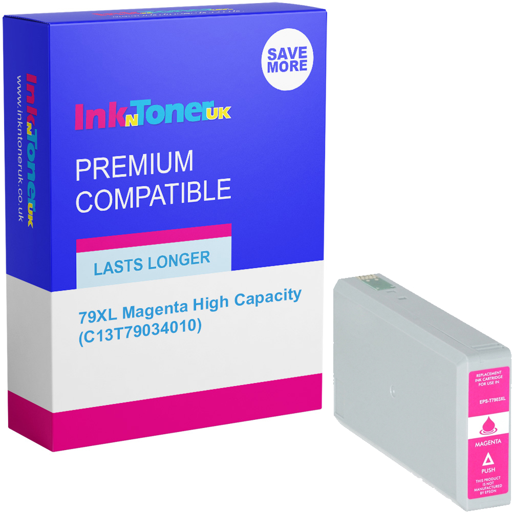 Premium Compatible Epson 79XL Magenta High Capacity Ink Cartridge (C13T79034010) T7903 Tower of Pisa