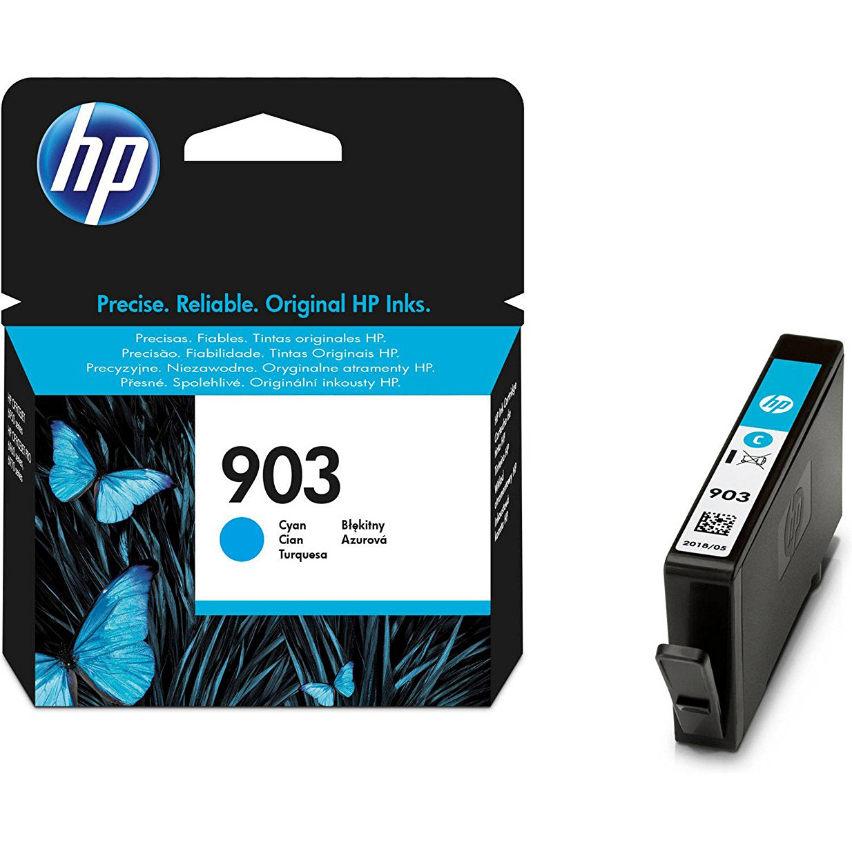 Original HP 903 Cyan Ink Cartridge (T6L87AE)