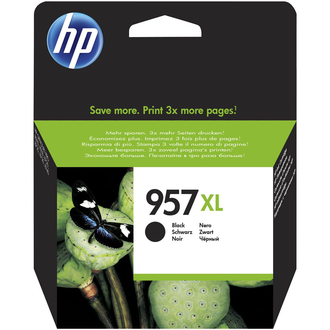 Original HP 957XL Black Extra High Capacity Ink Cartridge (L0R40AE)