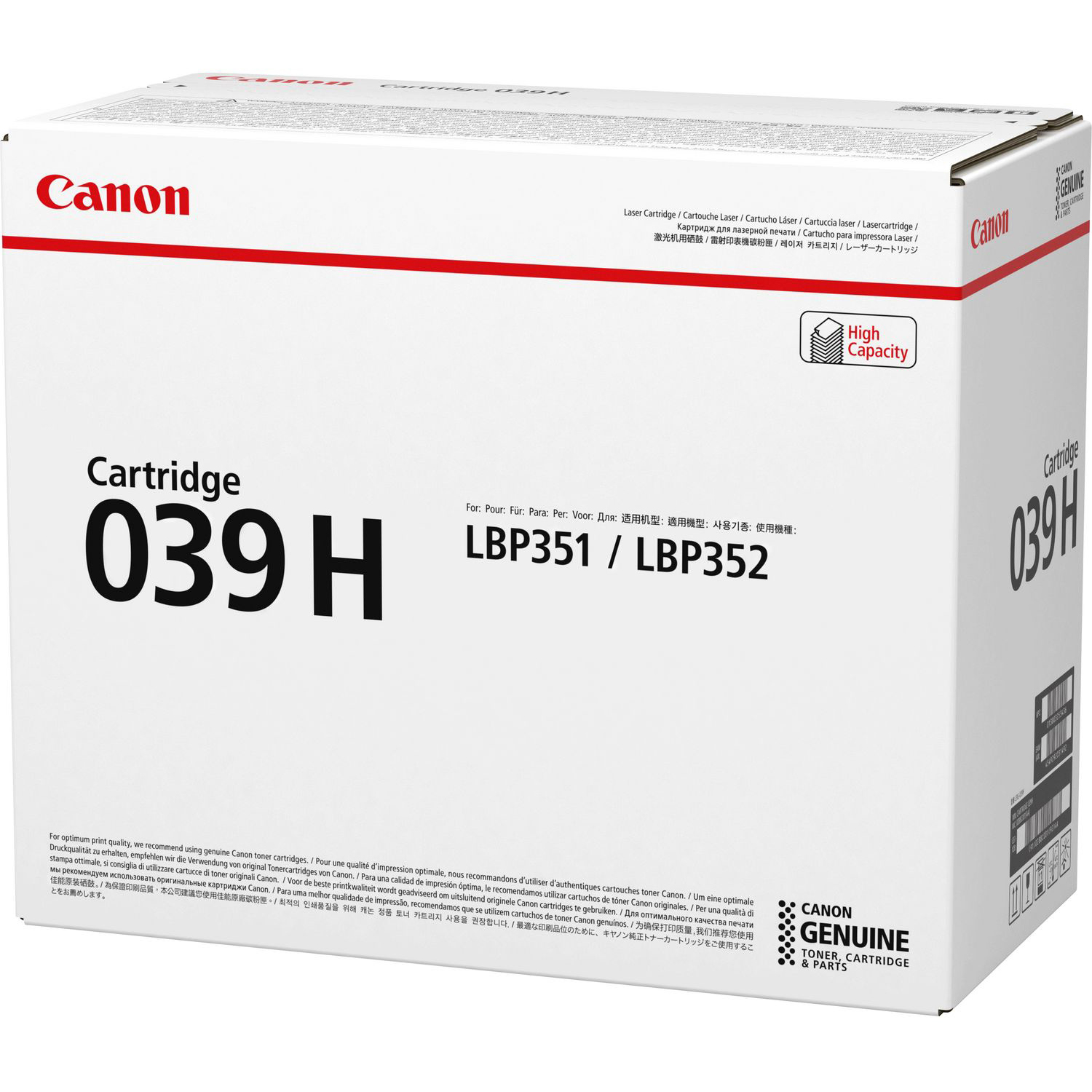 Original Canon 039H Black High Capacity Toner Cartridge (0288C001)
