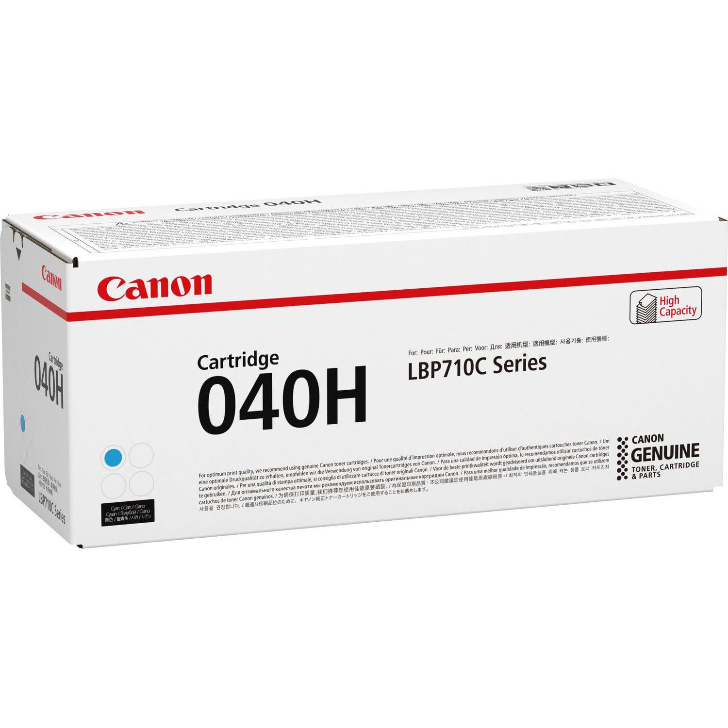 Original Canon 040H Cyan High Capacity Toner Cartridge (0459C001)