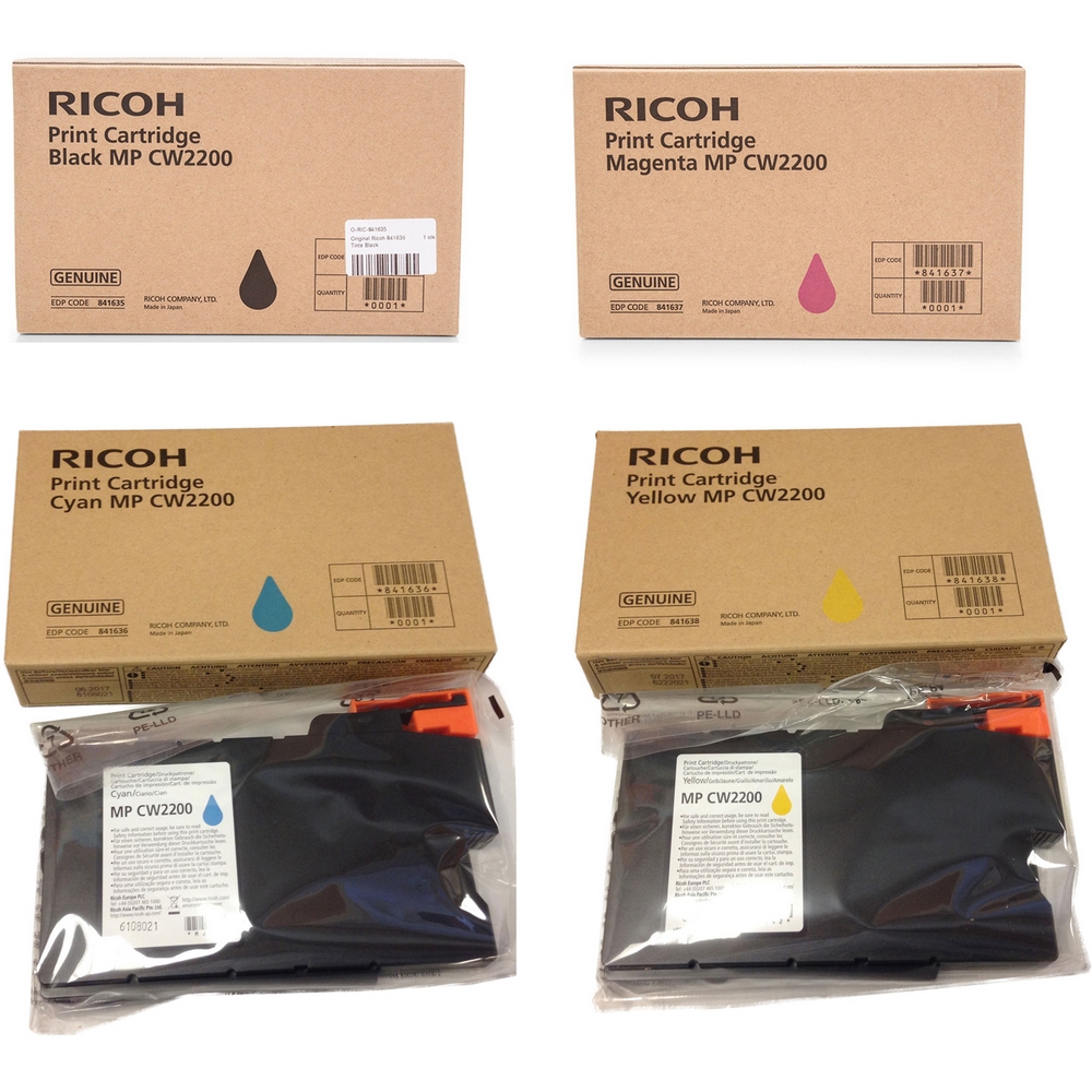 Original Ricoh 84163 CMYK Multipack Ink Cartridges (841635 / 841636 / 841637 / 841638)