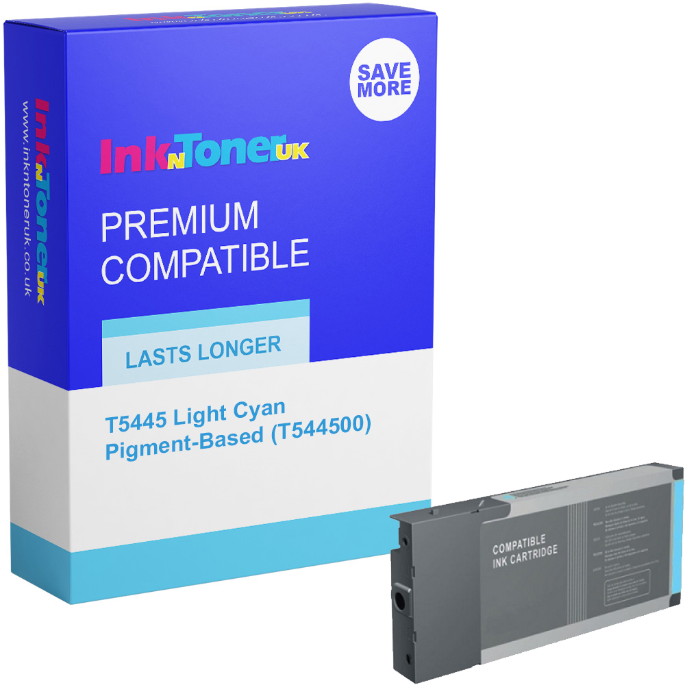 Premium Compatible Epson T5445 Light Cyan Pigment-Based Ink Cartridge (T544500)