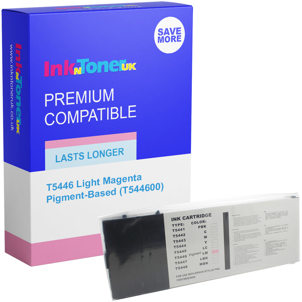 Premium Compatible Epson T5446 Light Magenta Pigment-Based Ink Cartridge (T544600)