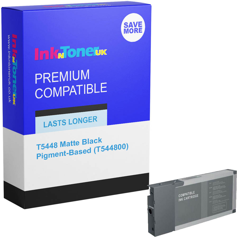 Premium Compatible Epson T5448 Matte Black Pigment-Based Ink Cartridge (T544800)