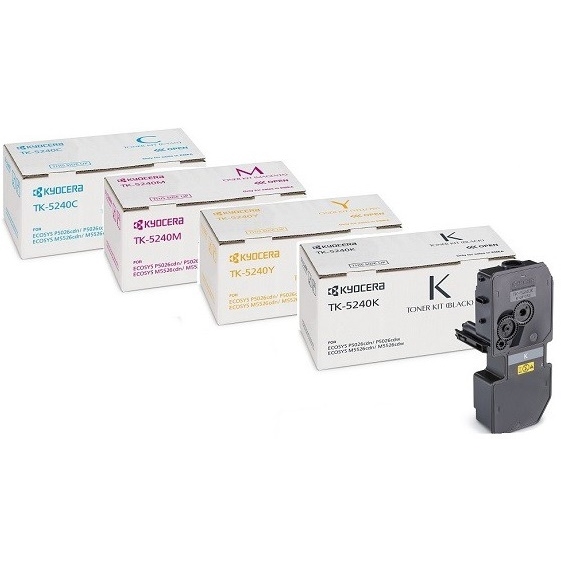 Original Kyocera TK-5240 CMYK Multipack Toner Cartridges (1T02R70NL0/ 1T02R7CNL0/ 1T02R7BNL0/ 1T02R7ANL0)