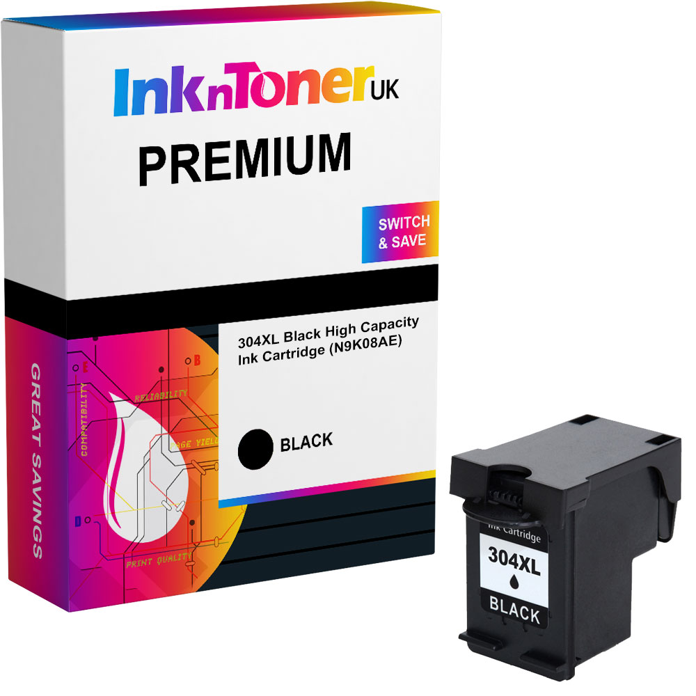 Premium Remanufactured HP 304XL Black High Capacity Ink Cartridge (N9K08AE)