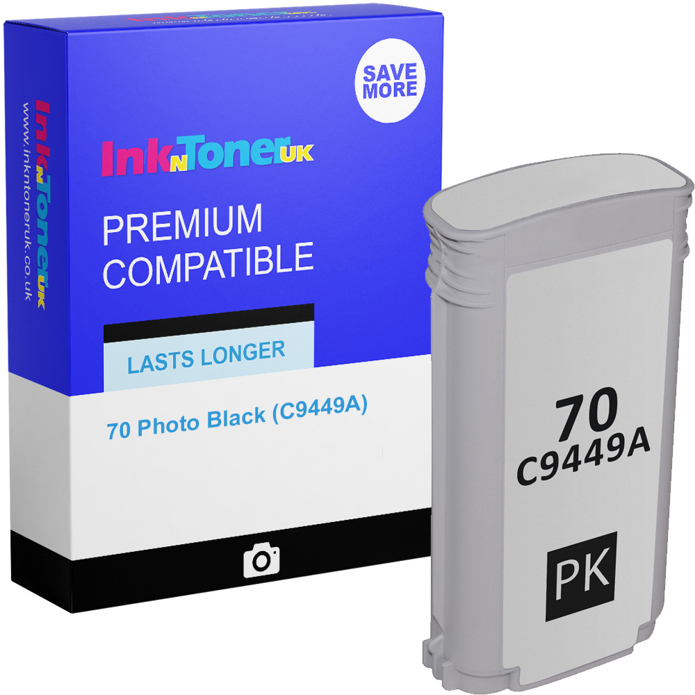 Premium Remanufactured HP 70 Photo Black Ink Cartridge (C9449A)