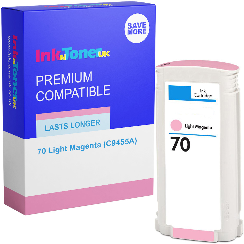 Premium Remanufactured HP 70 Light Magenta Ink Cartridge (C9455A)