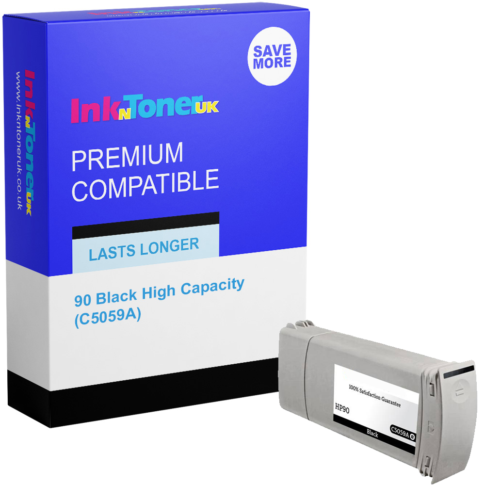 Premium Remanufactured HP 90 Black High Capacity Ink Cartridge (C5059A)