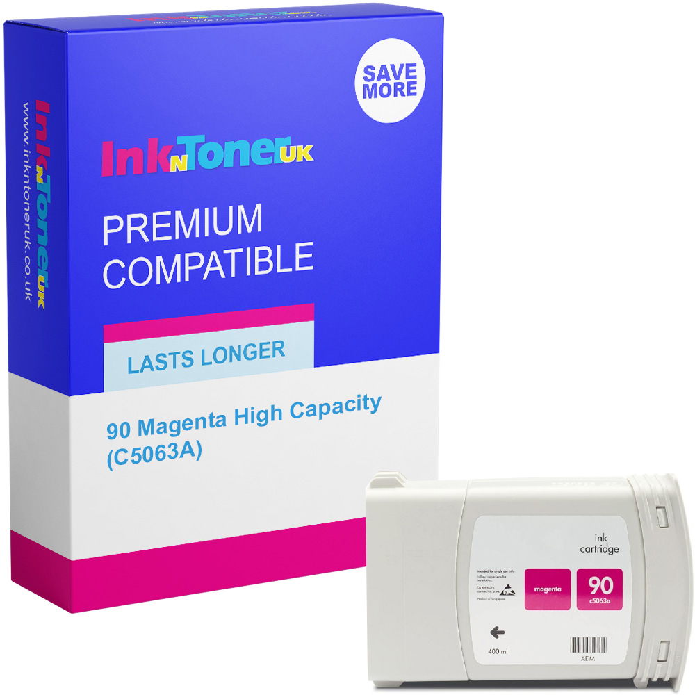 Premium Remanufactured HP 90 Magenta High Capacity Ink Cartridge (C5063A)