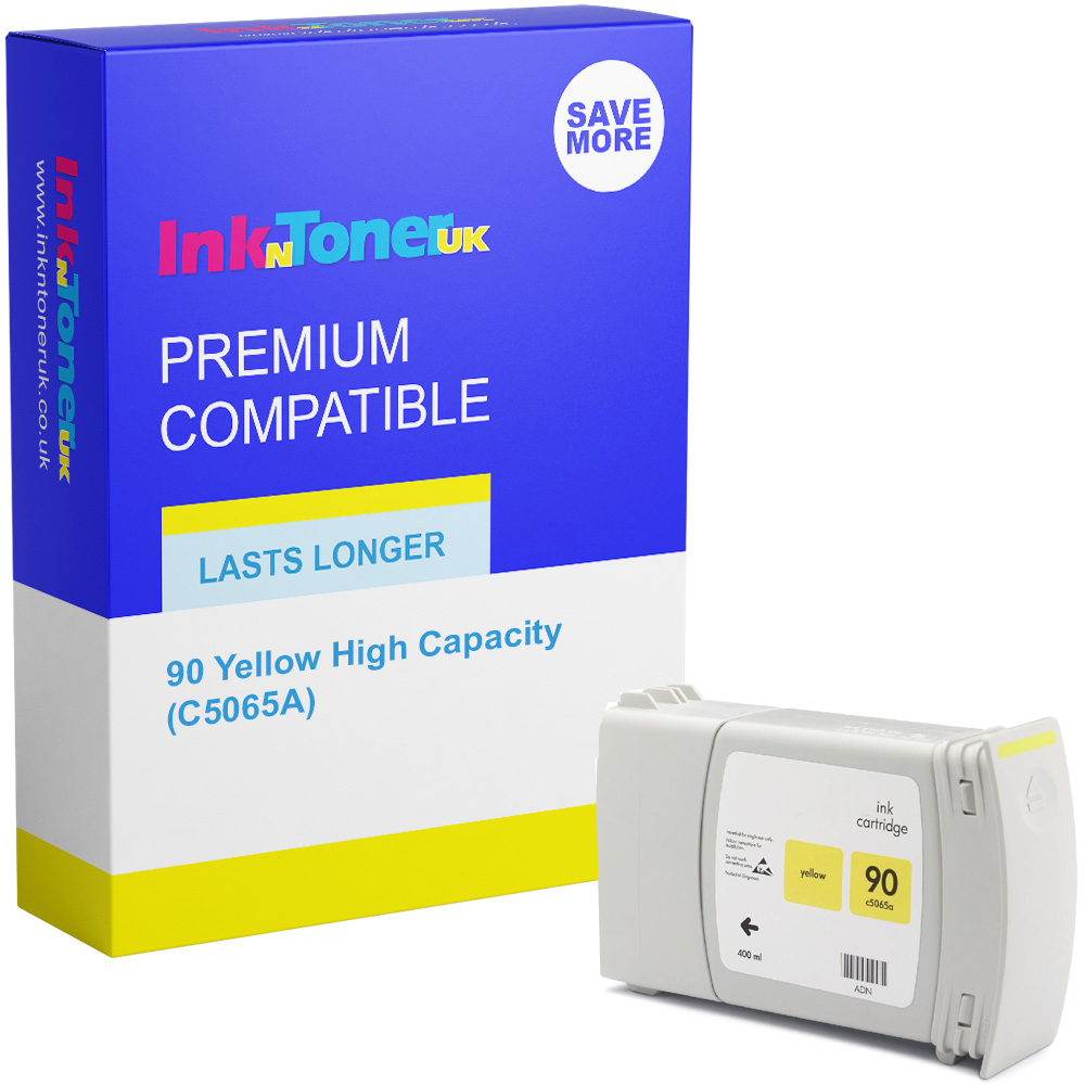Premium Remanufactured HP 90 Yellow High Capacity Ink Cartridge (C5065A)