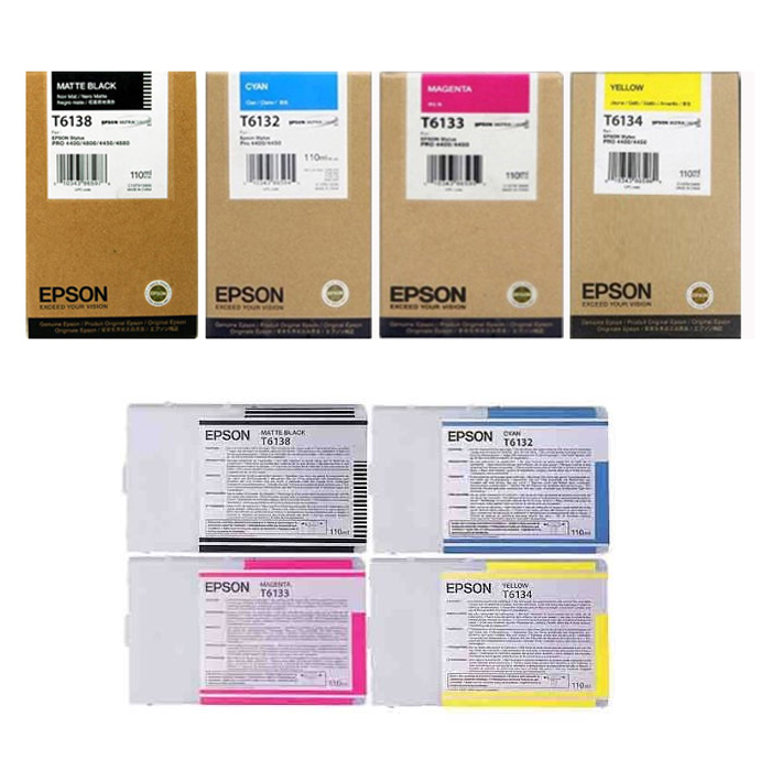 Original Epson T613 MBK, C, M, Y Multipack Ink Cartridges (T6138 / T6132 / T6133 / T6134)