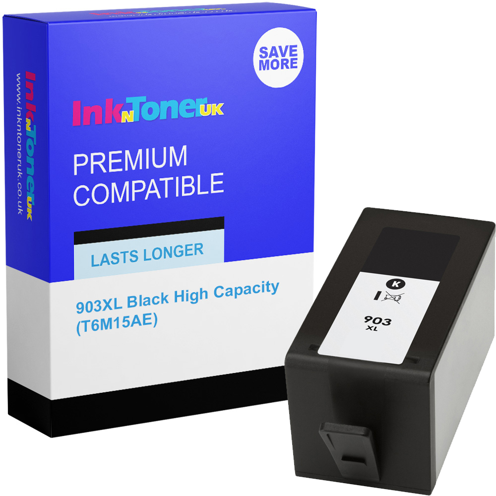 Premium Remanufactured HP 903XL Black High Capacity Ink Cartridge (T6M15AE)