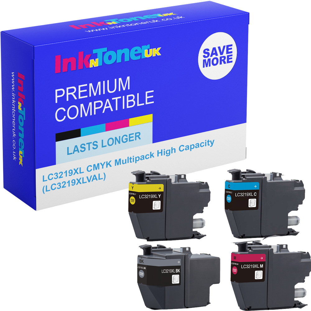 Premium Compatible Brother LC3219XL CMYK Multipack High Capacity Ink Cartridges (LC3219XLVAL)
