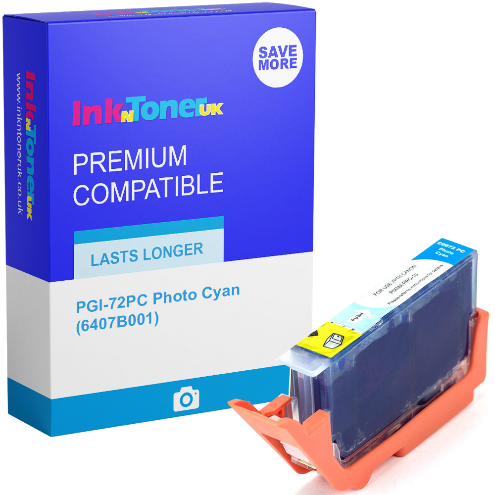 Premium Compatible Canon PGI-72PC Photo Cyan Ink Cartridge (6407B001)