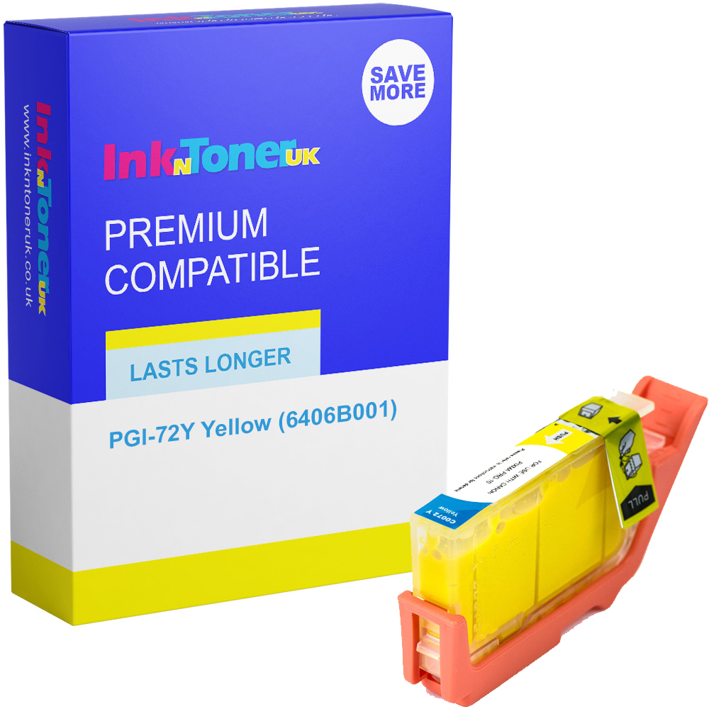 Premium Compatible Canon PGI-72Y Yellow Ink Cartridge (6406B001)