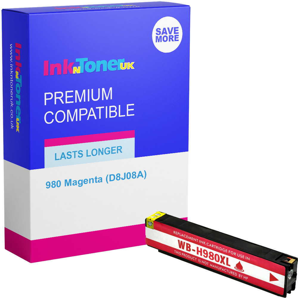 Premium Compatible HP 980 Magenta Ink Cartridge (D8J08A)