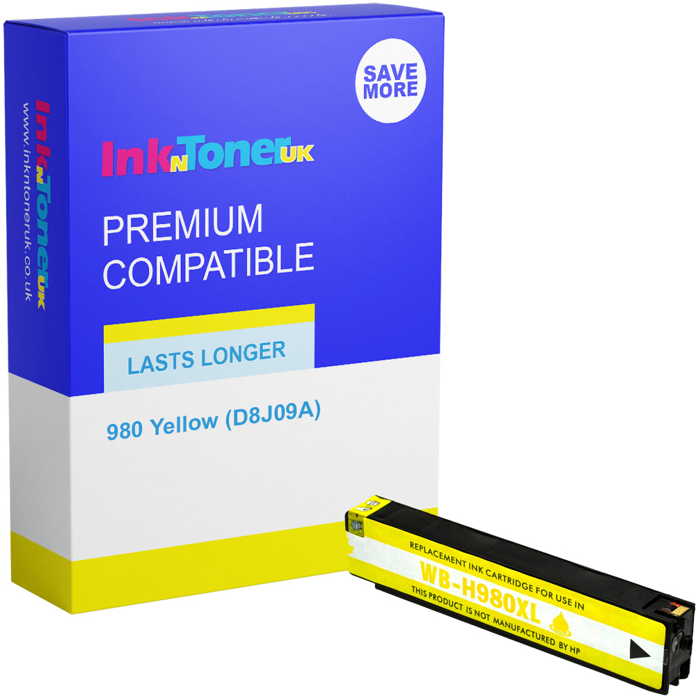Premium Compatible HP 980 Yellow Ink Cartridge (D8J09A)