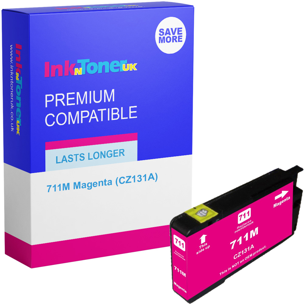 Premium Compatible HP 711M Magenta Ink Cartridge (CZ131A)