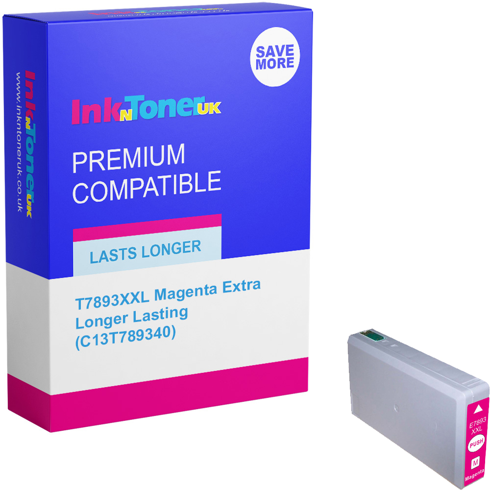 Premium Compatible Epson T7893XXL Magenta Extra Longer Lasting Ink Cartridge (C13T789340)