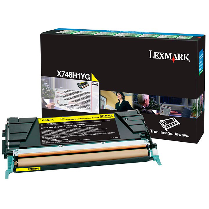 Original Lexmark X748H1YG Yellow High Capacity Toner Cartridge (X748H3YG)