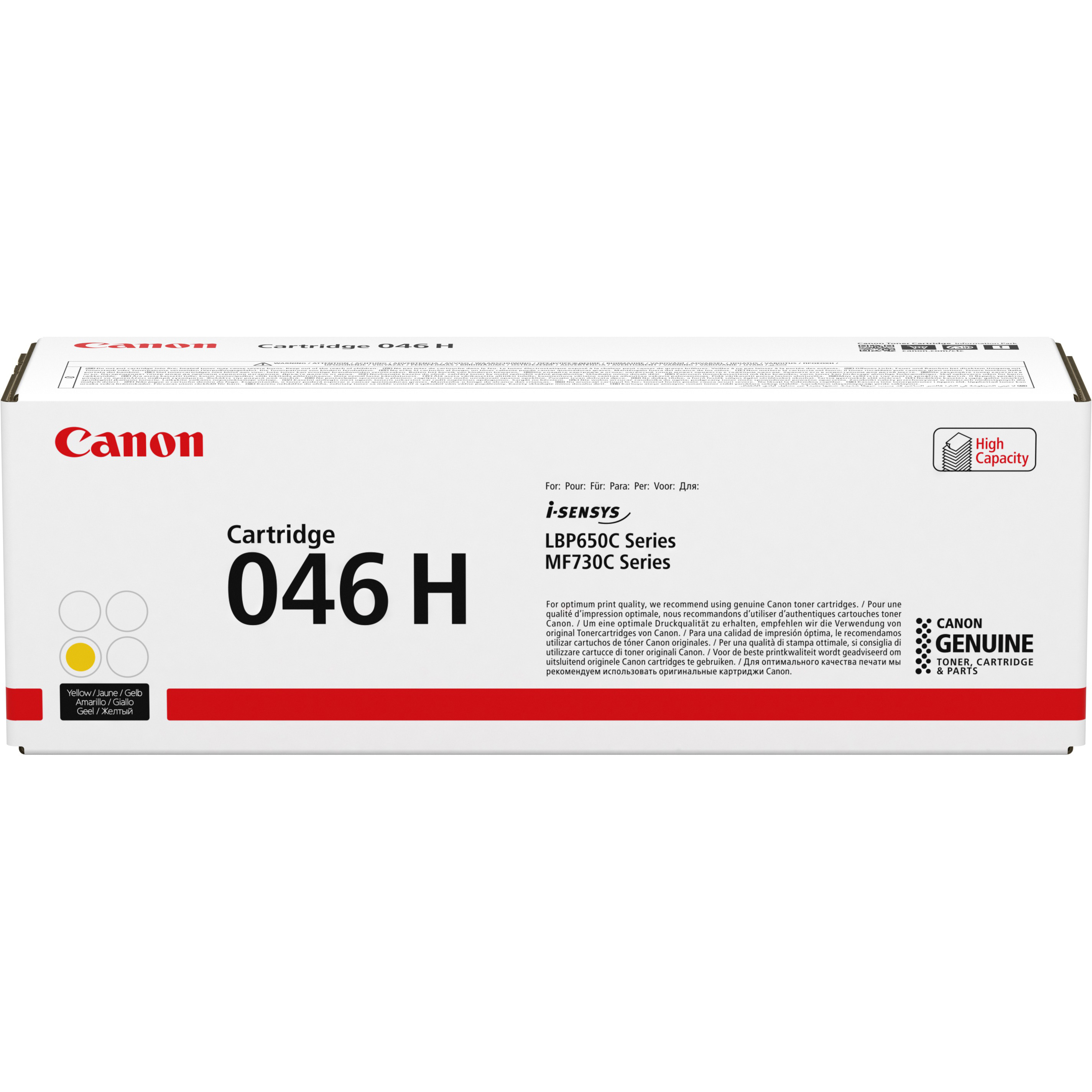 Original Canon 046H-Y Yellow High Capacity Toner Cartridge (1251C002)