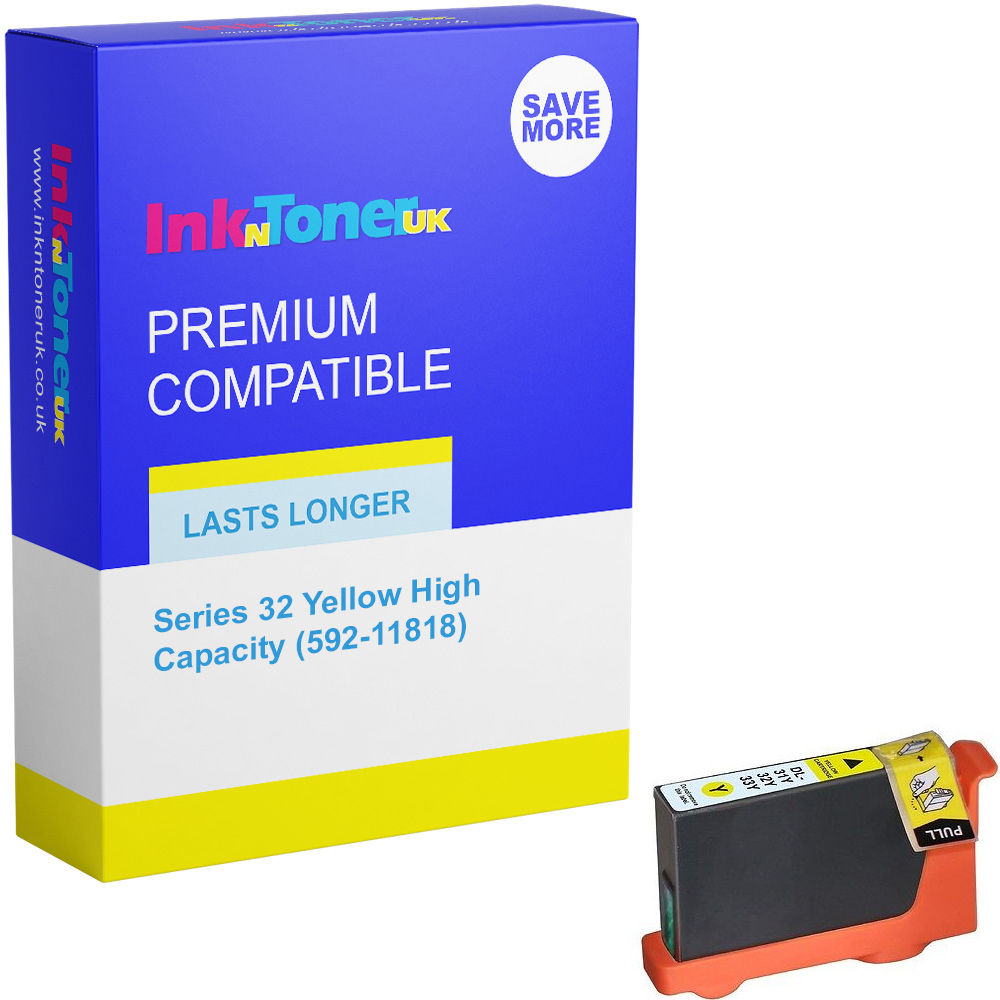Premium Compatible Dell Series 32 Yellow High Capacity Ink Cartridge (592-11818)