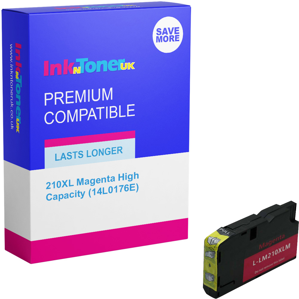Premium Compatible Lexmark 210XL Magenta High Capacity Ink Cartridge (14L0176E)
