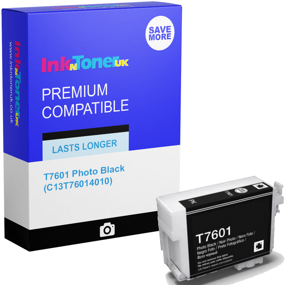 Premium Compatible Epson T7601 Photo Black Ink Cartridge (C13T76014010) Killer Whale