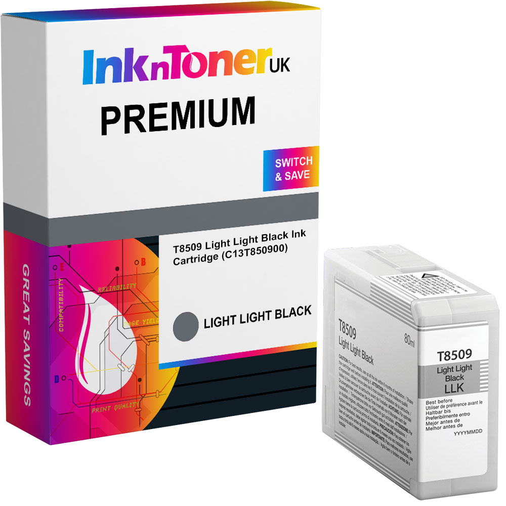 Premium Compatible Epson T8509 Light Light Black Ink Cartridge (C13T850900)