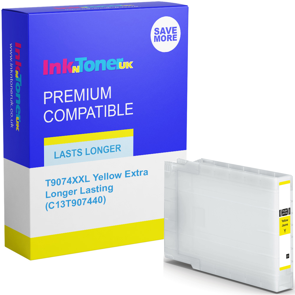 Premium Compatible Epson T9074XXL Yellow Extra Longer Lasting Ink Cartridge (C13T907440)