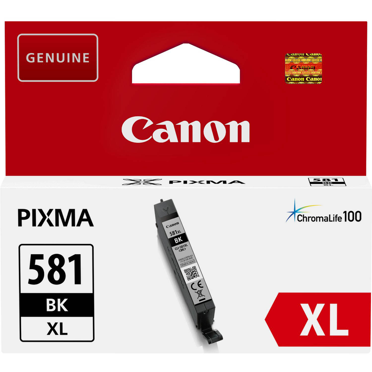 Original Canon CLI-581BKXL Black High Capacity Ink Cartridge (2052C001)